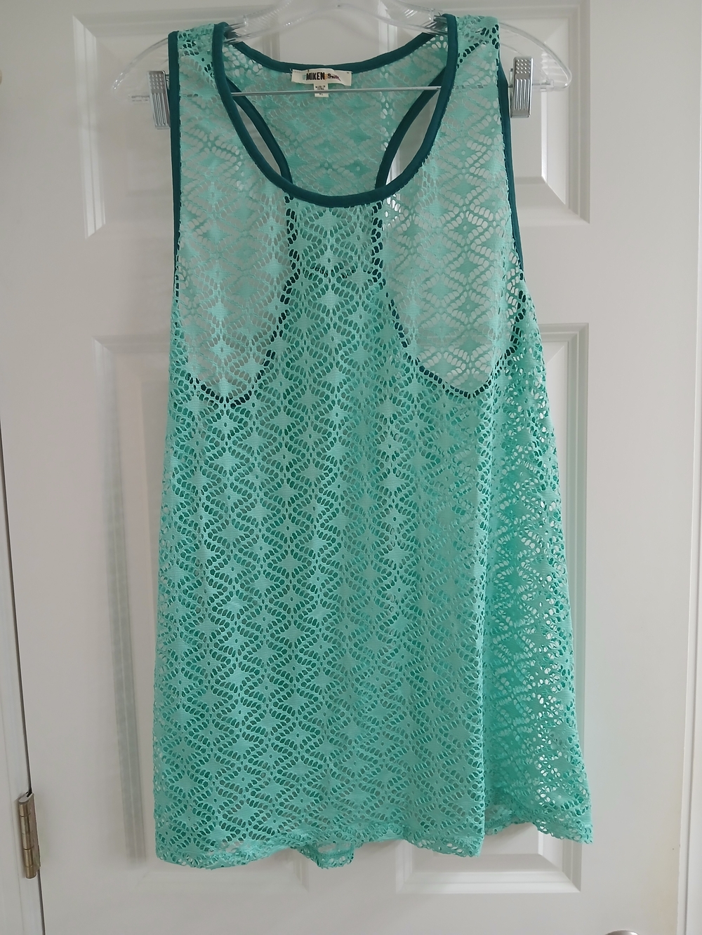 Lace Tank Cover-Up in Aqua by Miken